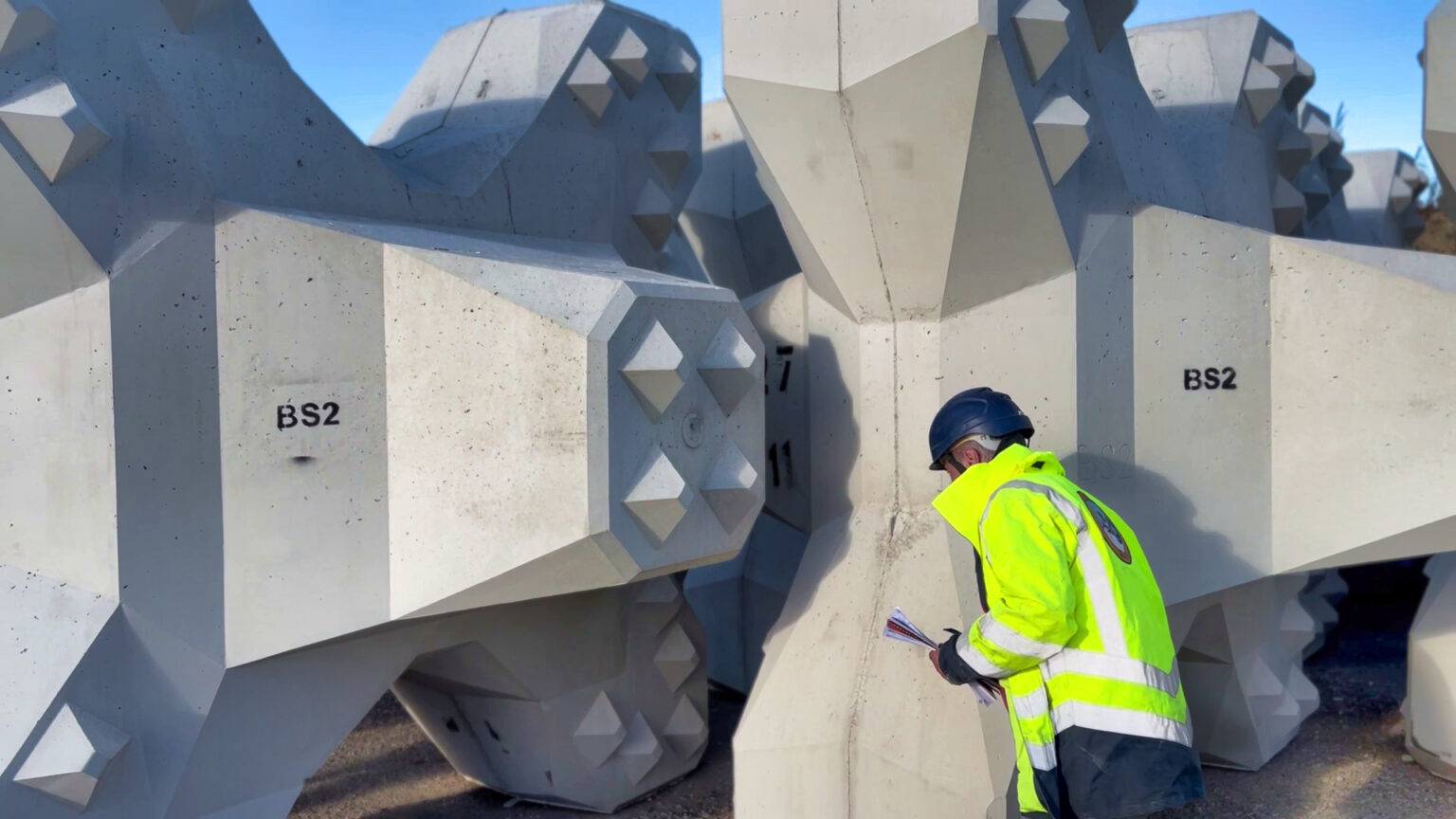 Bloc BS2 libre de droits mis en œuvre sur la digue d’Argelès-sur-Mer