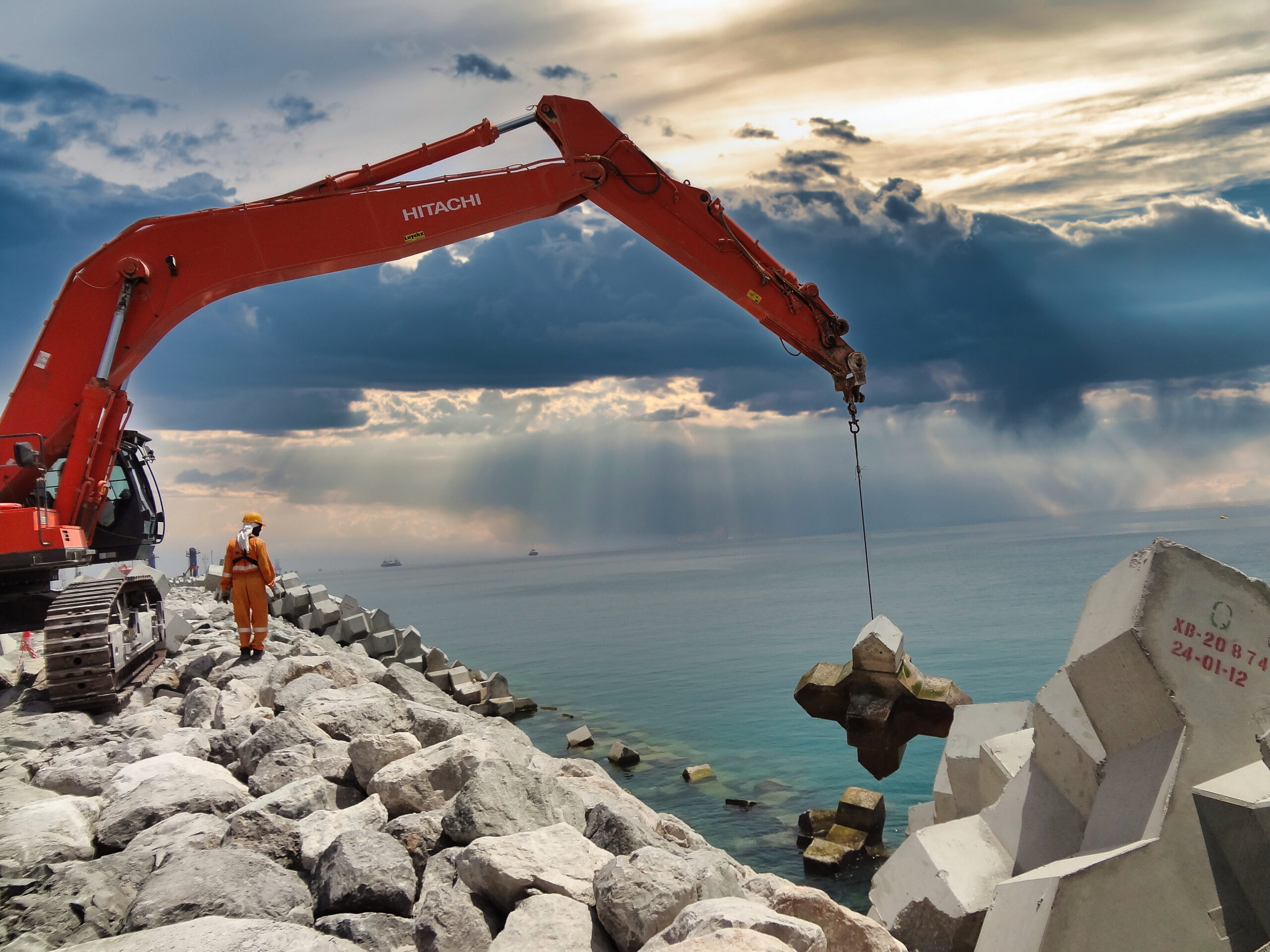 Équipes certifiées CLAS controlant des blocs artificiels à Das Island