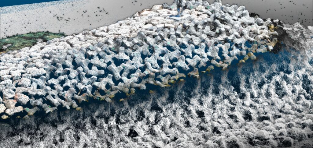 Levé sonar imprécis ne révélant pas les blocs immergés