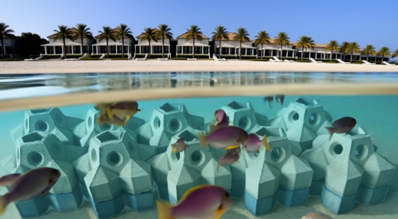 Digue STARBLOCK assurant protection des résidences et restauration écologique