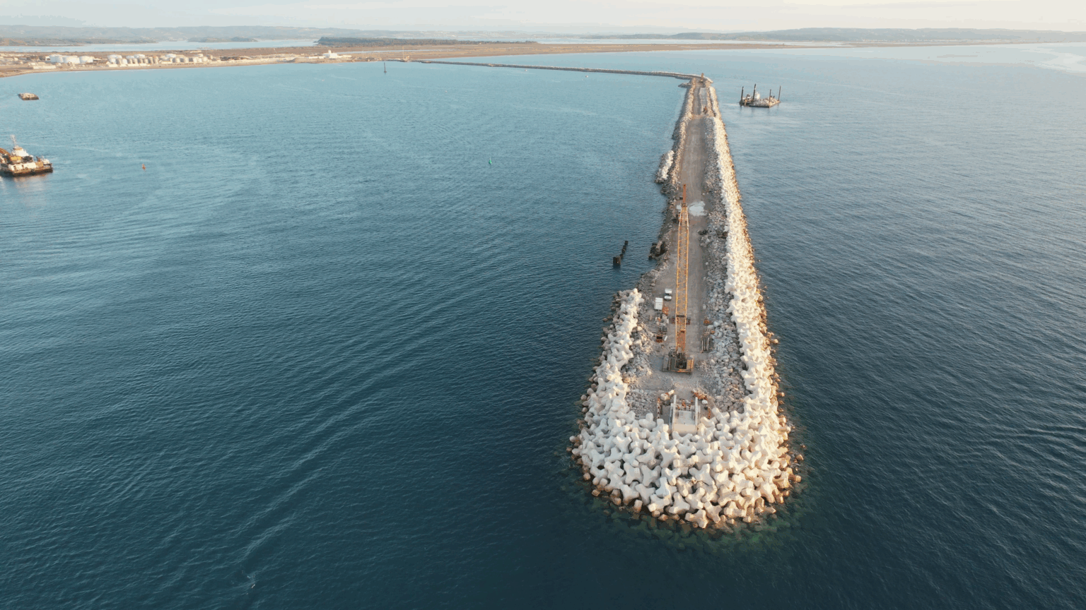 Digue de Port-la-Nouvelle réalisée avec supervision CLAS