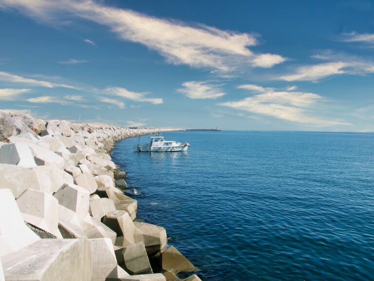 Carapace de la digue de la ZIFMAR expertisée par le gérant de CLAS après un effondrement.