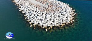 Pose des blocs BS2 achevée dans le musoir de la digue d’Argelès